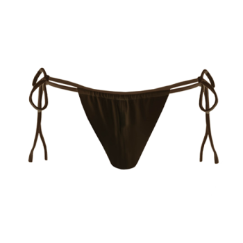 Low Brief with laces 14 LOW BRIEF WITH LACES brown front